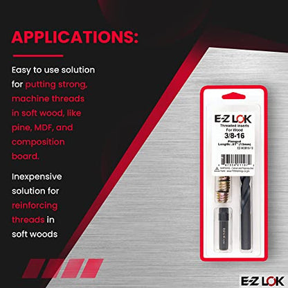 E-Z LOK Thread Repair Kit, 0.375-16 - size: 3/8-16 x 13mm (EZ-903816-13), style: Flanged