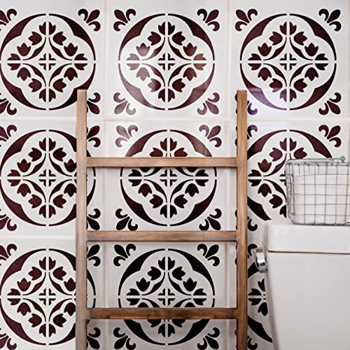 / Tile Stencil 12x12 (2 Pack) / Wall and Floor Stencil, Reusable for Painting, Furniture, Walls and Floors