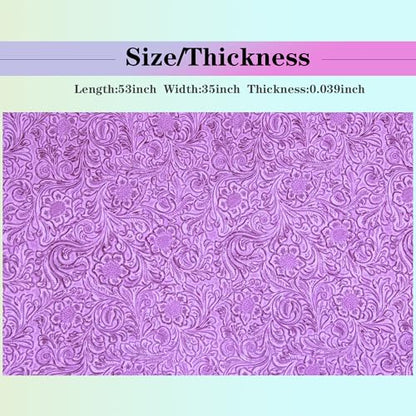 HGUAN Embossed Faux Leather Fabric 1 Yard Cut 36"x53" Embossed Vinyl Suitable for Upholstery Furniture Seat, Handmade DIY Projects (Purple) - color: Purple