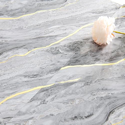 Haimin 3D Wall Panels Peel and Stick Marble Tile Look 10 Pack Waterproof - color: Gray Gold-06