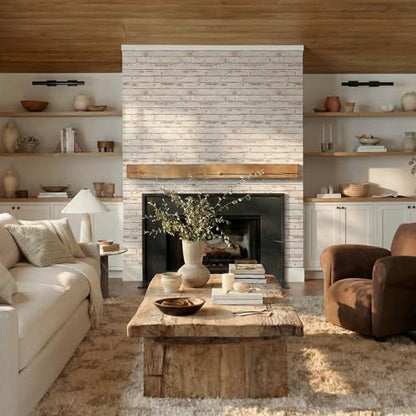 3D Peel and Stick Faux Brick Wall Panels 15.7" x 11.8" 10-Pack - color: BRICK-K