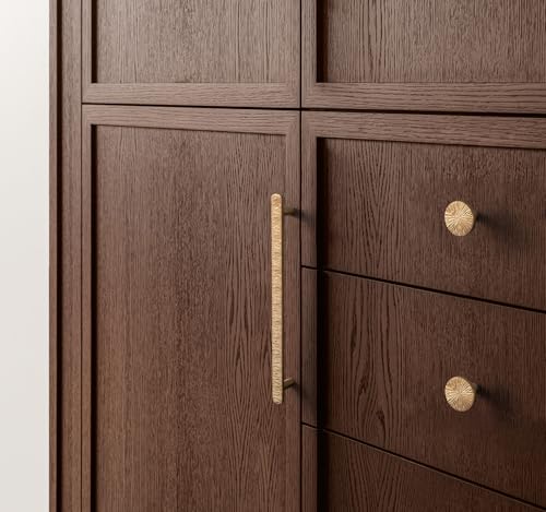Goo-Ki 5 Inch (128 mm) Hole Centers Luxurious & Sturdy Zinc Alloy Cabinet Handls,Champagne Bronze Cabinet Pulls for Kitchen,Drawer,Cupboard & Wardrobe,6 Pack - color: Champagne Bronze, size: 5.0 inch (128 mm) Hole Centers, style: Pulls With No Backplate