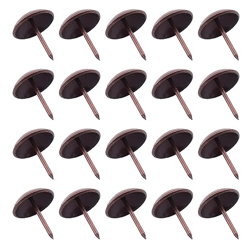 Aicosineg 100Pcs Antique Upholstery Nails Tacks 0.75in Head Dia Metal Round Thumb Push Pins for Cork Board Furniture Decorative Headboards Sofa Chair Hardware Headboards Red Patina Tone - color: 19*23*7mm 100pcs