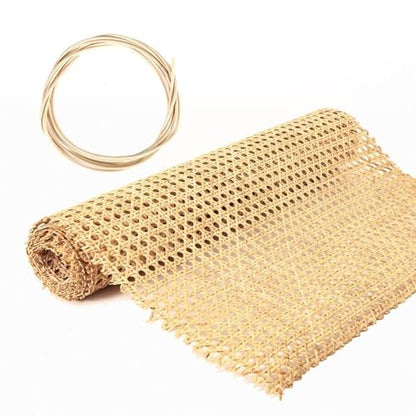 Cane Webbing,24" Width Natural Rattan Webbing Roll 3.3Ft Caning Material with 3/19" Groove Chair Caning Spline for Cabinet,Chair, Furniture,Wicker Projects - size: 24"Wx40"L(3.3ft)