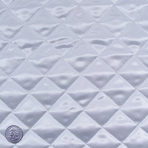 Polyester Quilted Padded Lining Fabric White - color: White