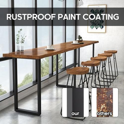 Metal Table Legs,H40*W18 Bar Height Table Legs,Black Set of 2. - size: W17.72"*H40"