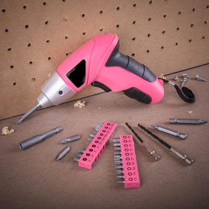 27-Pc 3.6V Rechargeable Electric Screwdriver. 26 Driver Bits + Case