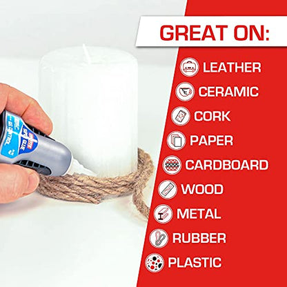 Loctite Super Glue Gel Control, Clear, 0.14 fl oz Bottle, Superglue for Plastic, Wood, Metal, Crafts & Repair, Cyanoacrylate Adhesive Instant Glue, Quick Dry (Pack of 2) - size: 2 Pack