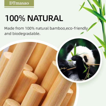 Dtmasao 10 PCS Dowel Rods Wood Sticks Wooden Dowel Rods - 3/8 x 48 Inch Unfinished Bamboo Sticks - for Crafts and DIYers - size: 3/8 x 48 Inch