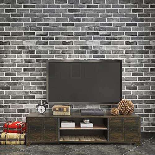 Art3d 20-Pack Durable Faux Brick Peel and Stick 3D Wall Panels, Stone Ash - color: Stone ash, size: 20pcs-27x27inch