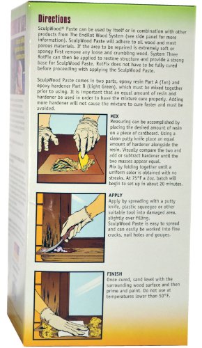 System Three SculpWood Paste Wood Epoxy Filler, 1 Quart Kit - size: 1 Quart