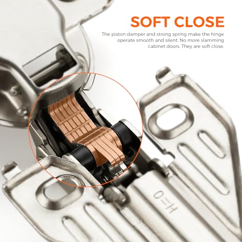 105 Degree Concealed Kitchen Cabinet Hinges,Full Overlay,4 Packs(2 Pairs)