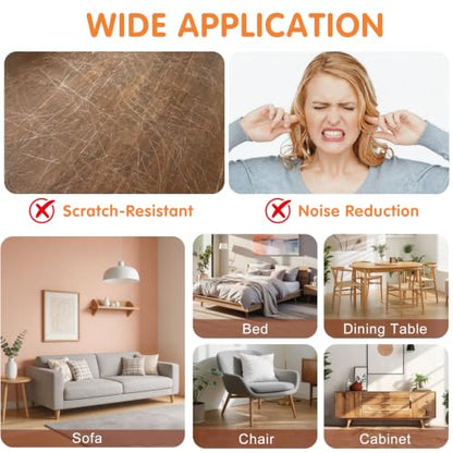 24 Pack Chair Leg Floor Protectors for Hardwood Floors, Furniture Leg Caps Silicone Felt Pads Covers Anti-Scratch Reduce Noise Fit Size s 1.3''-1.97'' (Universal L) - size: Universal L