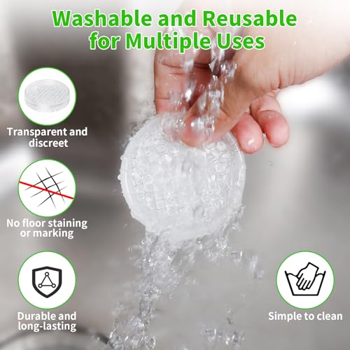 2" Clear Rubber Caster Cups-12PCS Furniture Coasters for Carpet Floor Round - size: 2" 12pcs Clear
