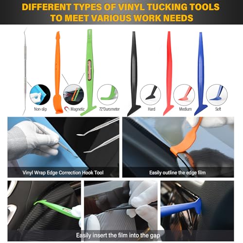 Gomake 10M Knife Less Vinyl Wrap Tools Kit Window Tint Tool Car Wrapping