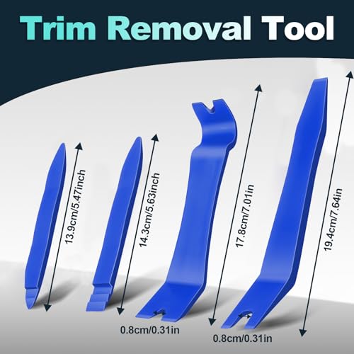Keze 7 Pcs Auto Plastic Trim Removal Pry Tool & Clip Plier Remover Kit-Blue - color: Blue-Auto Trim Removal Pry Tool