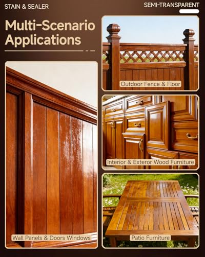 Wood Stain and Sealer in One - Brown WalnutBlack Walnut - color: Black/Walnut, size: 6.35 Fl Oz