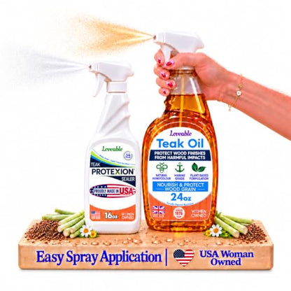 EcoDecors Teak Oil Spray With Teak Sealer Combo Pack - style: Teak Oil - Sealer Combo