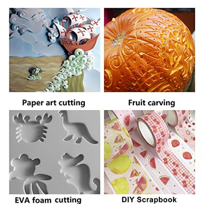 16Pcs Gyro Cut Hobby Knife Utility Carving Tools Kit Paper Cutter Pen Hobby Knife Set for Cutting Vinyl, Paper and Diamond Paintings - color: 4pcs