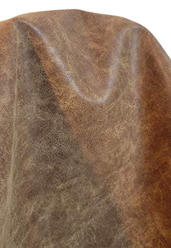 NAT Leathers | Acorn Soft Faux Vegan Leather PU (Peta Approved Vegan) | by the Yard Synthetic Pleather 0.9 mm Nappa | 3 Yards (108 inch Long x 54 inch Wide) Smooth Upholstery | Acorn 3 Yards - color: Acorn, size: 3 yards (108"x54")