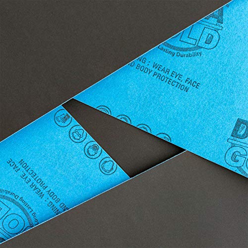 Dura-Gold 5-1/2" x 9" Wet or Dry Sandpaper Sheets, 1200 Grit, Box of 25 - size: 1200-Grit