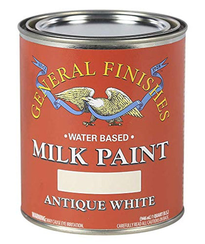 General Finishes Water Based Milk Paint, 1 Pint, Antique White - color: Antique White, size: 16 Fl Oz (Pack of 1)
