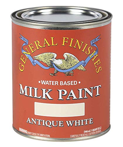 General Finishes Water Based Milk Paint, 1 Pint, Antique White - color: Antique White, size: 16 Fl Oz (Pack of 1)