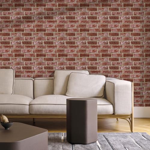 Commomy Faux Brick Peel and Stick Tiles 10 pcs of 12" x 12" - color: Brick-oiz