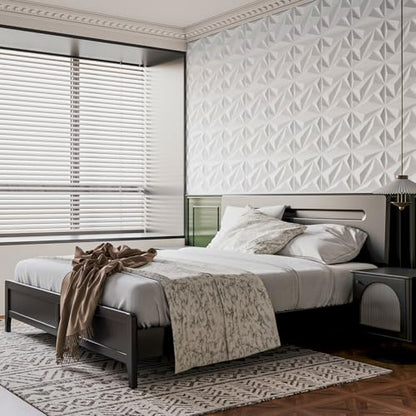 Art3dwallpanels 33 Pack 3D Wall Panels Diamond, White, 12''x12'' - color: White, size: 33 Pack