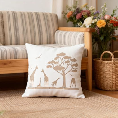 TIAMECH A4 Reusable Savanna Tree African Giraffe Stencil for Painting - style: African Giraffe