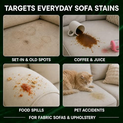 Couch & Sofa Cleaner Spray, Upholstery Stain Remover for Fabric Furniture
