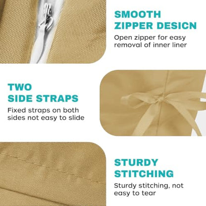Egg Chair Cushion Replacement, Waterproof Thicken Hanging Egg Swing Chair Cushion for Outdoor Furniture, Wicker Rattan Hammock Basket Cushion with Headrest Pillow 47x31.5x4.7(Khaki) - color: Khaki
