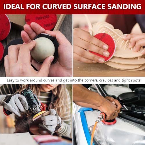 Shinboc 20 PCS 3 Inch Sanding Sponge 180 Grit, Hook and Loop Sanding Disc - style: 180 Grit