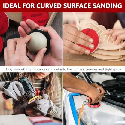 Shinboc 20 PCS 3 Inch Sanding Sponge 1200 Grit, Hook and Loop Sanding Disc - style: 1200 Grit