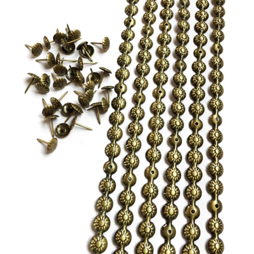 10Meters Upholstery Tacks Strips/Nailhead Trims(G:11mm Brass Flower) - color: Brass Flower, size: 11mm