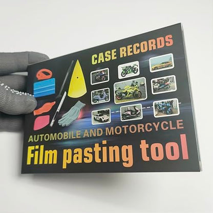Professional Vinyl Wrap Tool Kit – 8-in-1 Car & Motorcycle Tint Installation Set with Felt Squeegee, Film Cutter, Utility Knife, Gloves – for Window Tint, PPF, Decals, Paint Protection Film