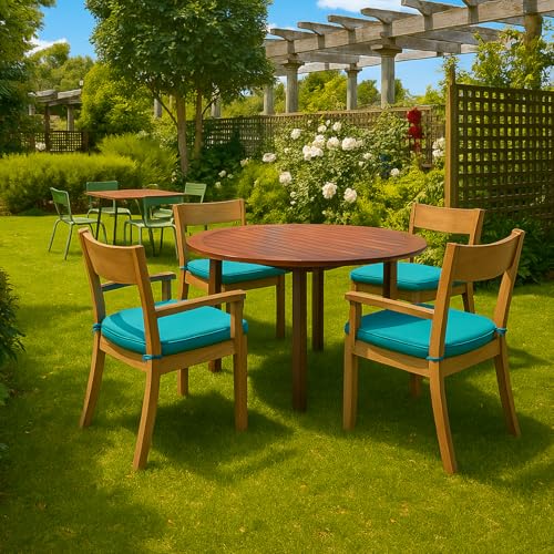 Outdoor Chair Cushions Set of 2 Waterproof Patio Chair Pads - color: Navy Blue, size: 17x17x2 Inch