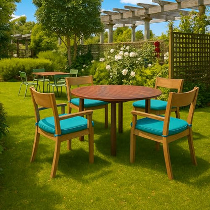 Outdoor Chair Cushions Set of 2 Waterproof Patio Chair Pads - color: Navy Blue, size: 17x17x2 Inch