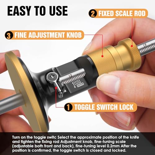 Wheel Marking Gauge for Woodworking with 0.2mm Micro Adjustment
