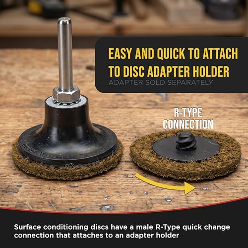 Dura-Gold 2" Diameter Surface Conditioning Discs Brown Coarse Sanding Grit - style: Coarse