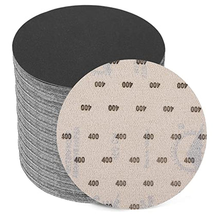 6 Inch 25 PCS 400 Grit Sanding Disc Wet Dry Sandpaper Hook Loop Sand Paper - style: Grit 400