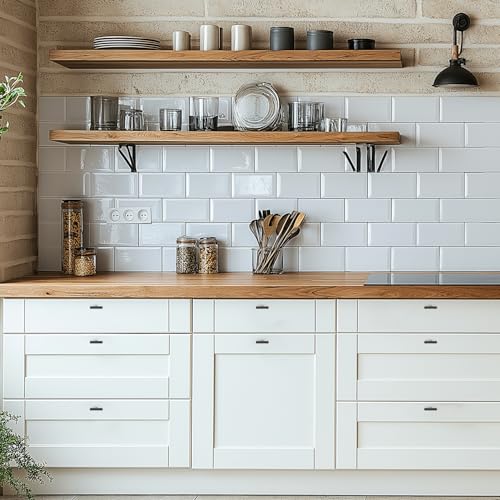 Ravinte Matte Black Cabinet Handles Solid Cabinet Pulls Single Hole, 5 Pack - color: Black, size: Single Hole