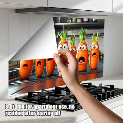Nuxovilar Peel and Stick Backsplash, 11.8" x 35.4" 2 Panels (1 Set) - color: L-funny Carrot