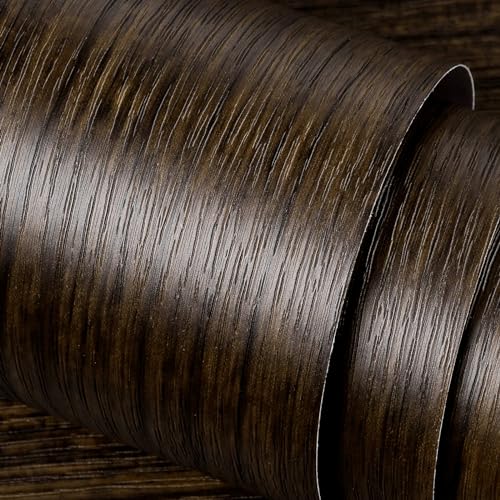 Stickyart Thick Wood Grain Contact Paper Waterproof Textured Dark Wood Contact Paper for Cabinets and Drawers Removable Self Adhesive Wood Wallpaper Peel and Stick Wallpaper for Furniture 12"x160" - size: 12" x 160"