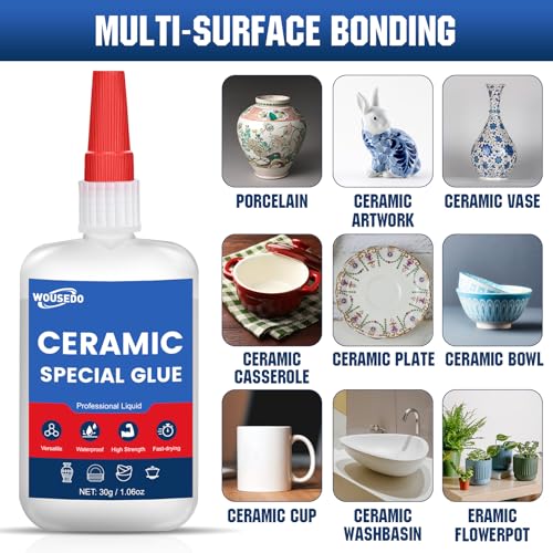 30g Ceramic Glue for Pottery, Waterproof & High-Strength Instant Adhesive - size: Ceramic Glue