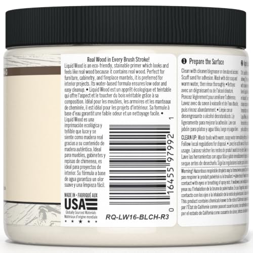 Retique It Liquid Wood - Real Wood Coating (16oz / Bleached) - color: 2 Bleached Wood, size: 16 Fl Oz (Pack of 1)