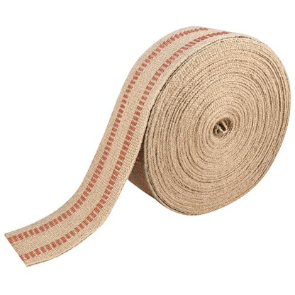 YaeCCC Jute Webbing,Upholstery Webbing for Chair,3.5"x33Yd Upholstery Strap - color: red, size: 3.5" x 33 Yd
