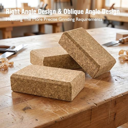 3 Pack Cork Sanding Block, Leather Craft Cork Punching Pad Kit