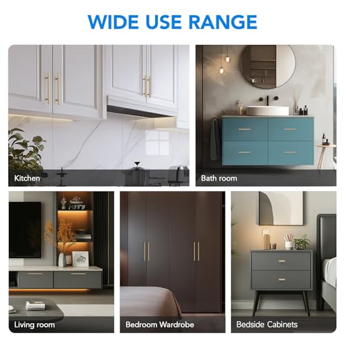 HOME EDIT Champagne Bronze Cabinet Handles, Drawer Pulls 2-1/2 Inch 30 Pack - color: Champagne Bronze, size: 2-1/2 Inch Hole Center