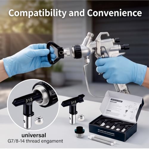 Black 15-Piece Airless Spray Gun Nozzle Set，Compatible with Most airless Paint sprayers with RAC‑5 Spray Gun seat, Not for RAC‑X tip Guard